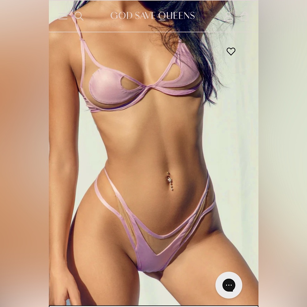 God Saves Queens heartless bikini top